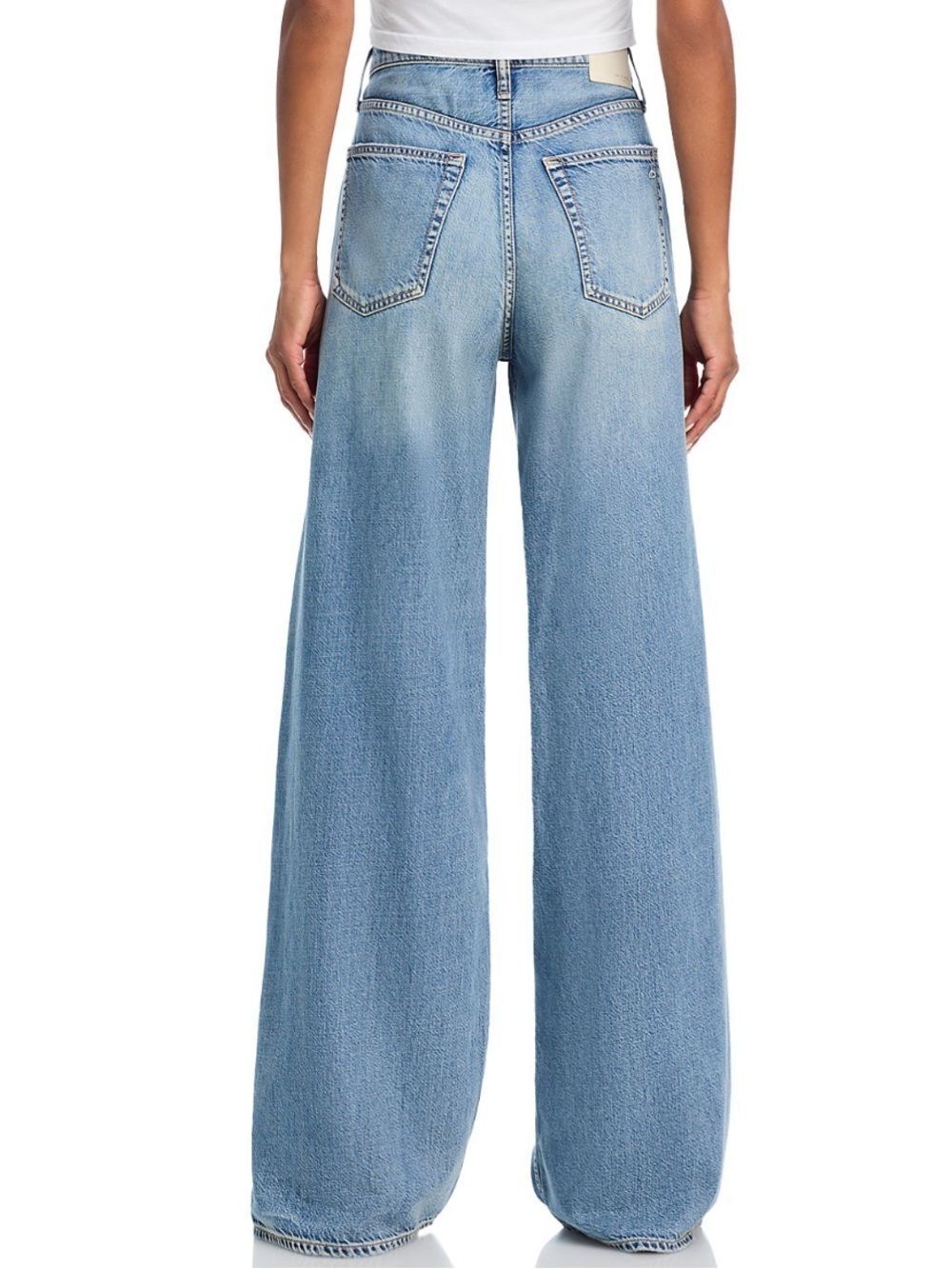 RAG & BONE Featherweight Sofie High Rise Wide Leg Jean, Beverly, 25 - Picture 2 of 6